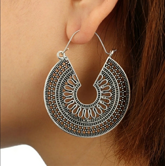 New Silver Boho Earrings - Picture 3 of 3
